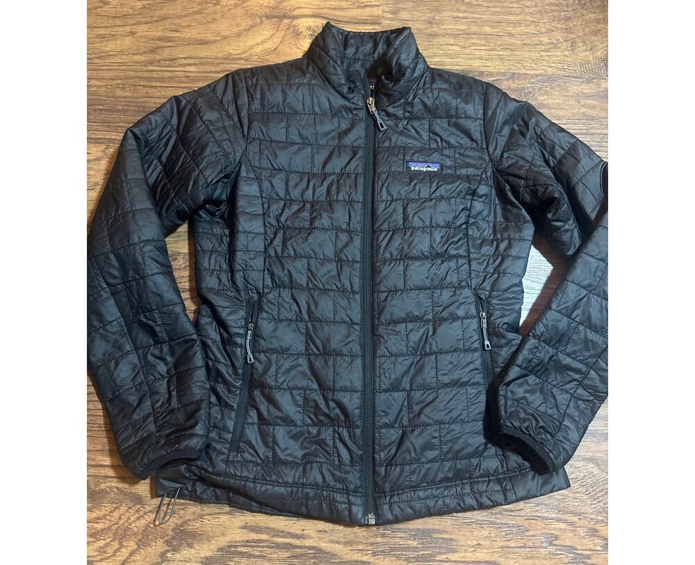 Patagonia Nano Puff Jacket Insulated DWR Quilted Primaloft Sz Small Black